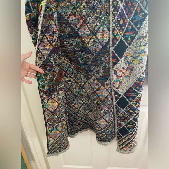 Northern Angel Multicolored Rainbow Cardigan Sweater Duster - Picture 6 of 7